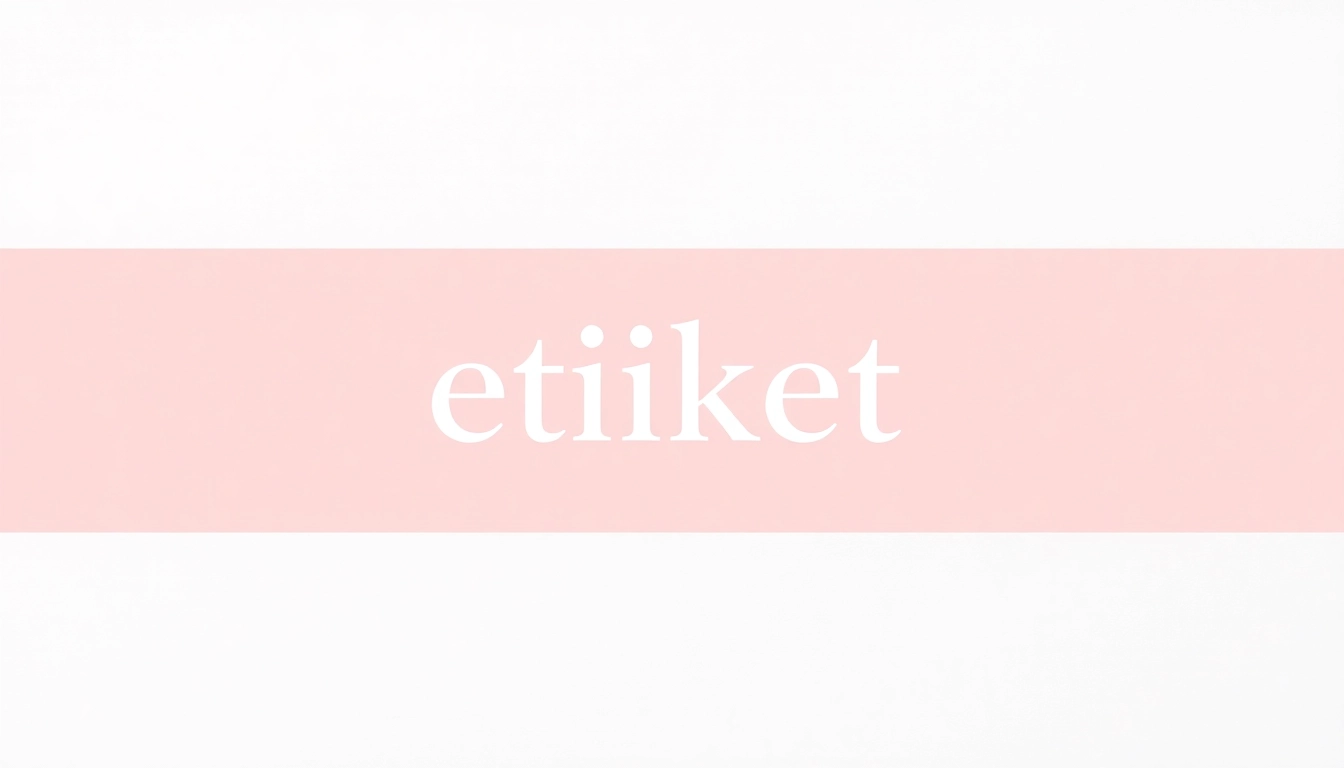 Stylish etiket label design showcasing elegant typography and a luxurious aesthetic.