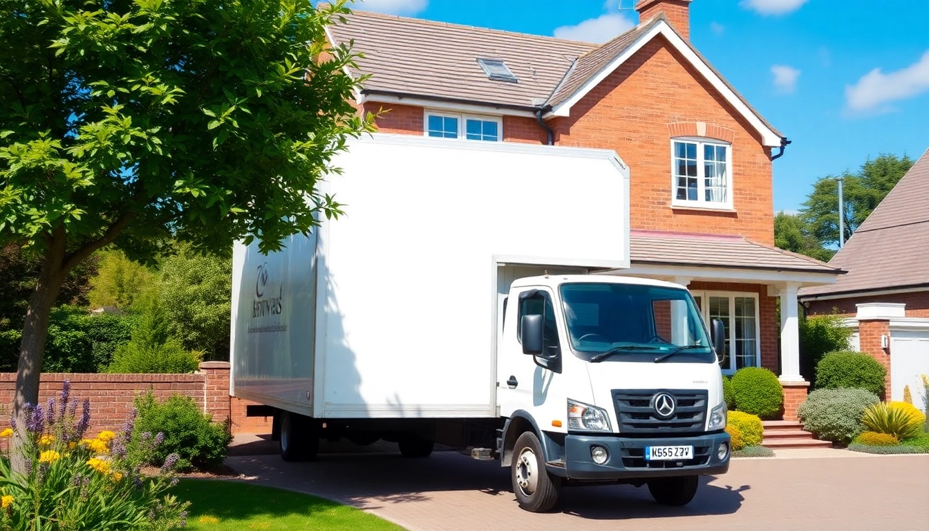 Efficient home removals West Yorkshire with a moving truck at a family home, symbolizing safe transitions.