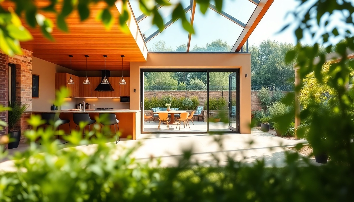 Transform your living space with stunning home extensions showcasing modern kitchen designs.