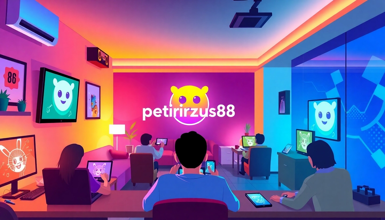 Engage with petirzeus88 in a vibrant online gaming space showcasing diverse games and players.