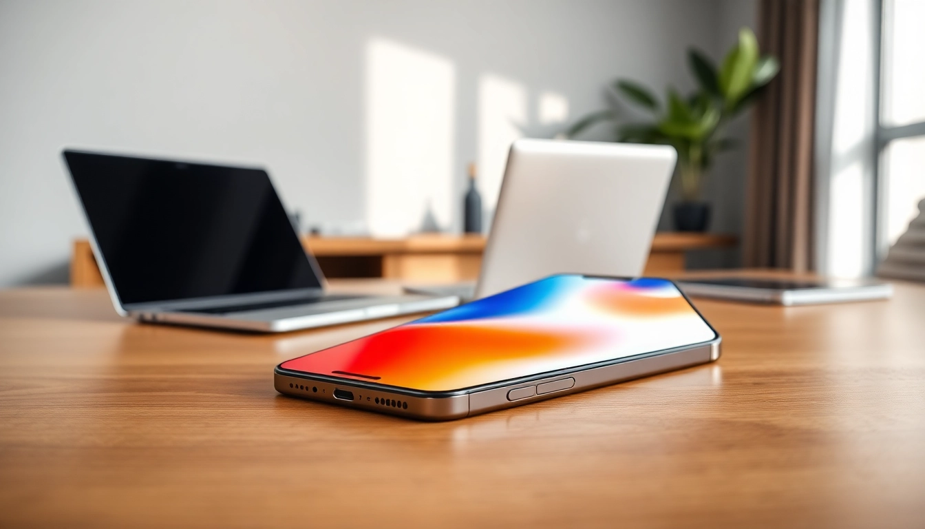 Buy iPhone 16 Pro Max with its sleek design showcased in a modern workspace setting.
