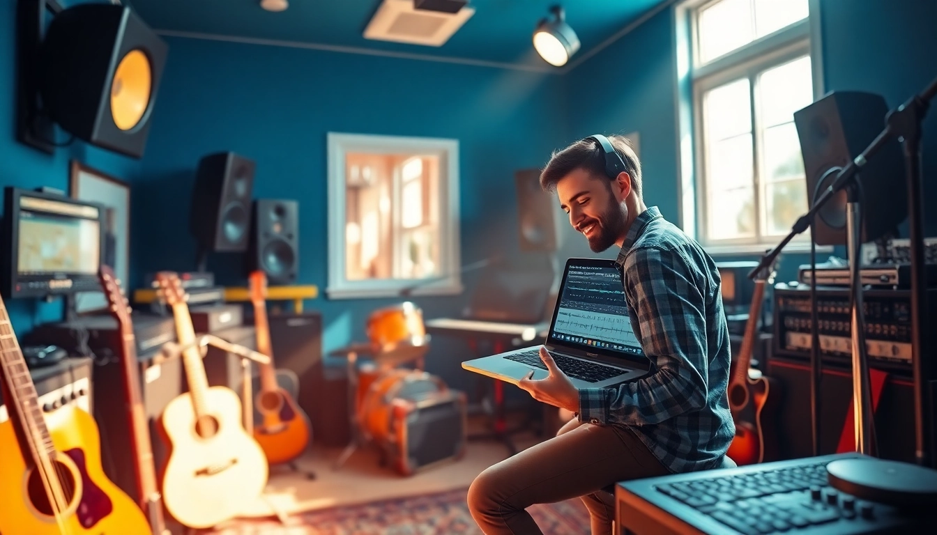 Exploring music pitching strategies in a lively recording studio setting.