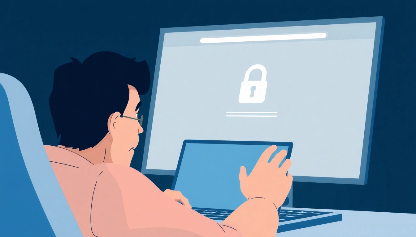 Inatogel user facing a blocked access screen, showcasing digital security frustration.