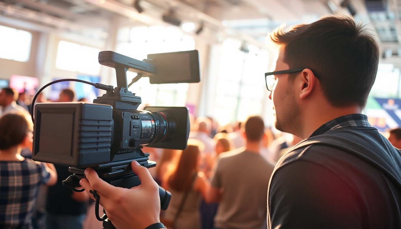 Capturing On-Site Videography with a professional videographer during a vibrant event.