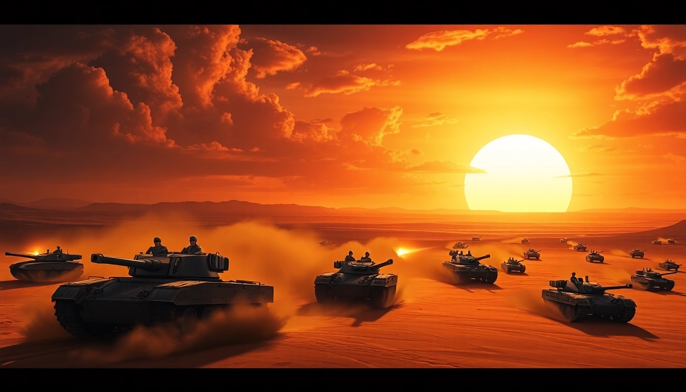 Engaging battle scene from the dune 2 game showcasing futuristic combat vehicles.