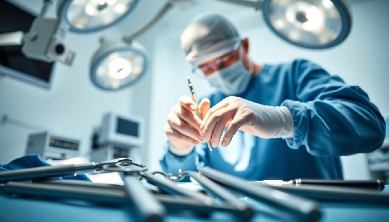 Handchirurgie Braunschweig: Fachärztin führt präzise Operation in modernem OP-Saal durch.