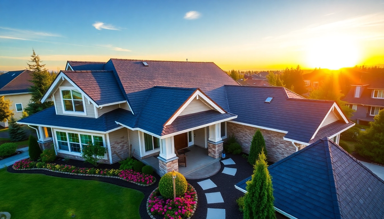 View of a well-maintained roofing in Vancouver Wa, showcasing quality materials and landscaping.