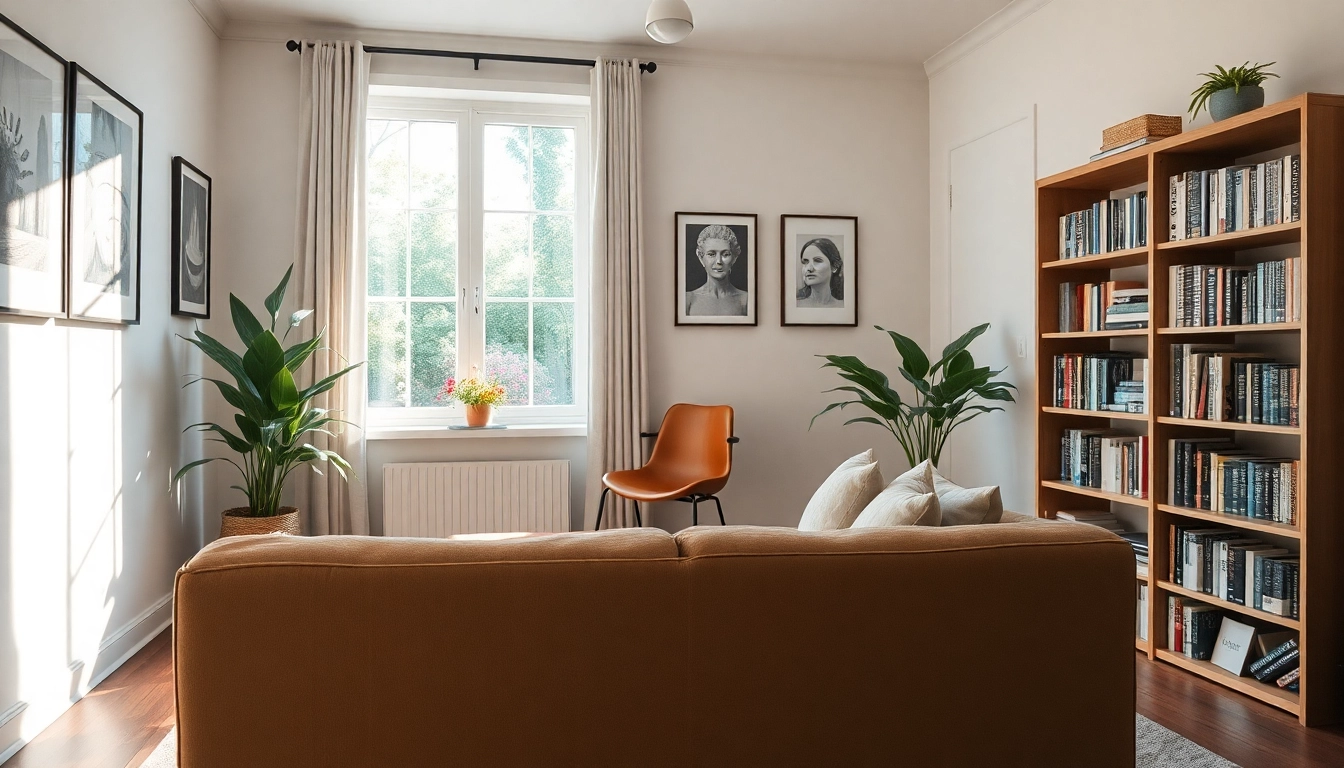 Nurturing therapy space emphasizing healing trauma through comfort and serenity.