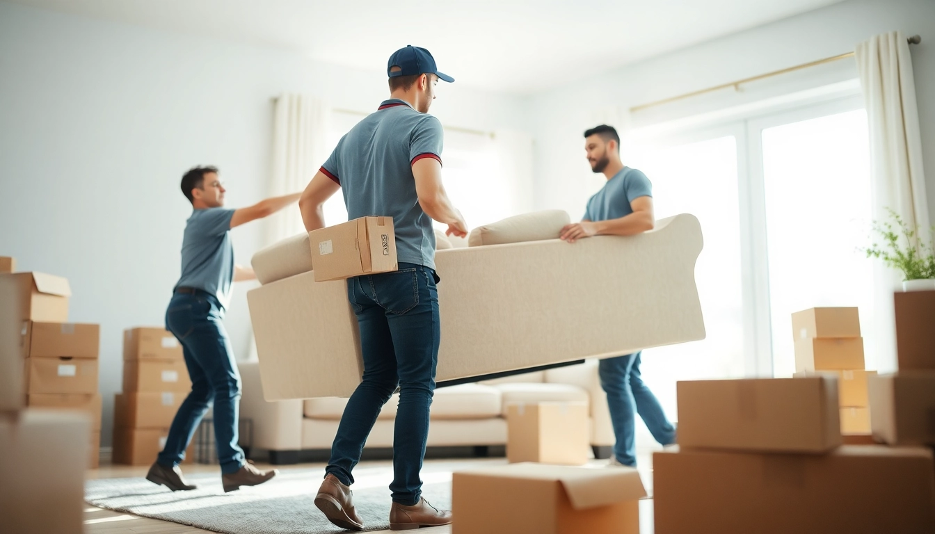 Movers Calgary team efficiently lifting furniture during a residential move