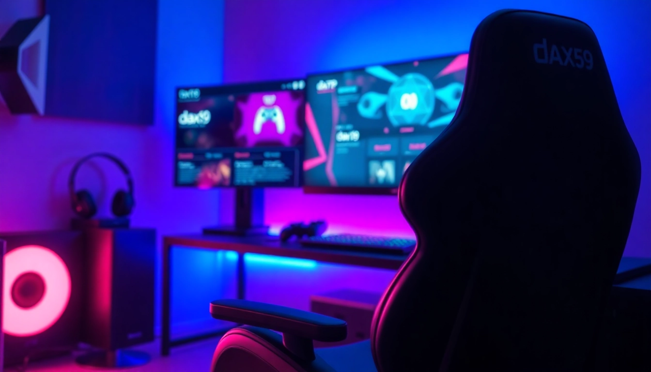 Visualisasi antarmuka dax69 rtp dalam setup gaming modern yang menggugah semangat.